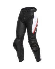 PANTALONES DAINESE DELTA 3 PIEL LADY NEGRO/BLANCO/ROJO