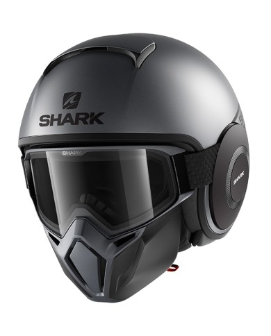 CASCO SHARK DRAK STREET NEON MAT TITANIO