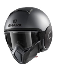 CASCO SHARK DRAK STREET NEON MAT TITANIO