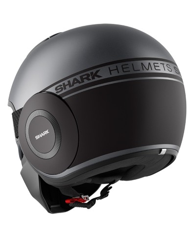 CASCO SHARK DRAK STREET NEON MAT TITANIO