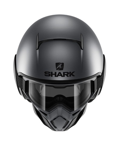 CASCO SHARK DRAK STREET NEON MAT TITANIO