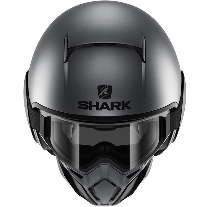 CASCO SHARK DRAK STREET NEON MAT TITANIO