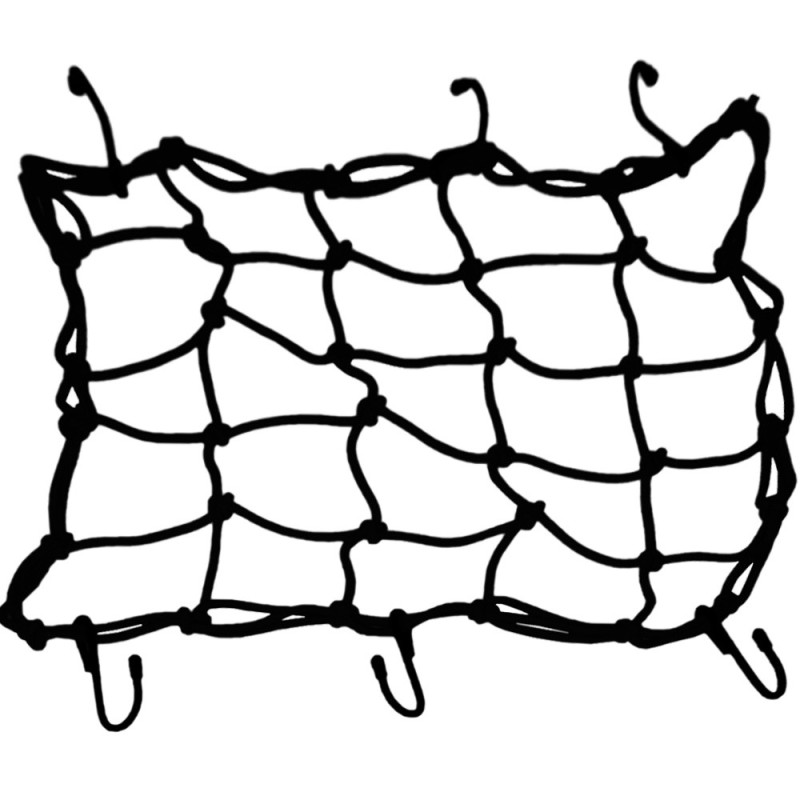 RED PORTAEQUIPAJE DE NUDOS NEGRA