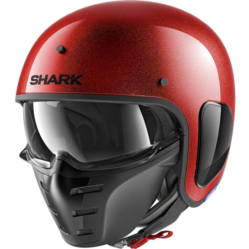CASCO SHARK S-DRAK GLITTER ROJO RRX