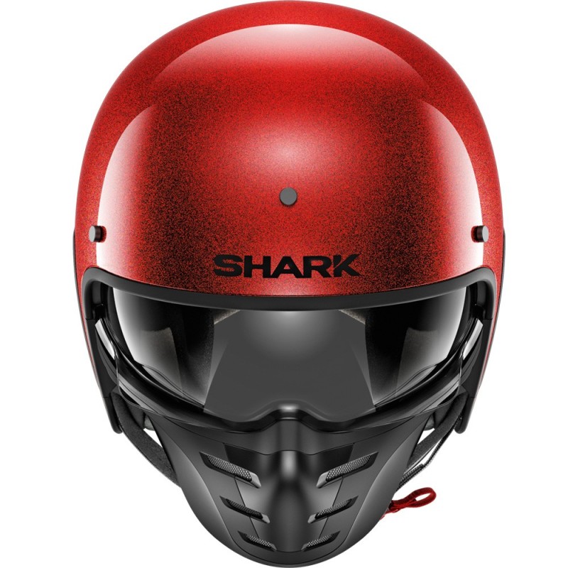 CASCO SHARK S-DRAK GLITTER ROJO RRX