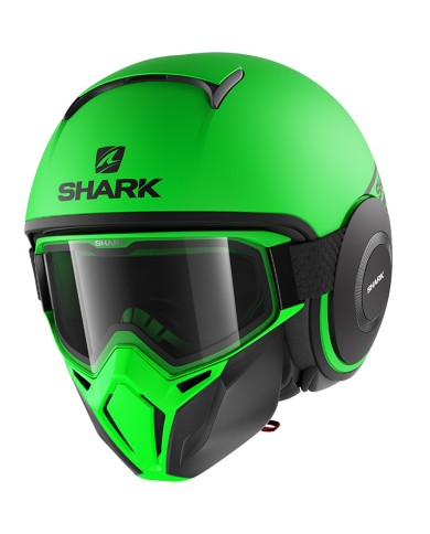 CASCO SHARK STREET-DRAK NEON MAT VERDE