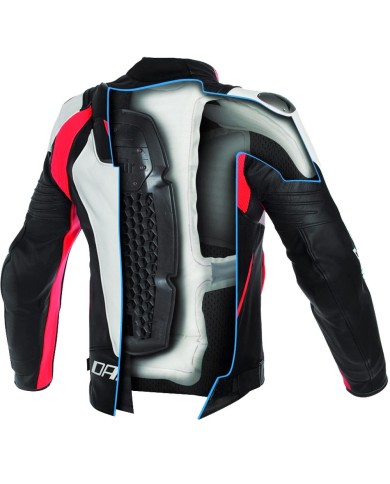 CHAQUETA DAINESE D-AIR MISANO PERFORADA ROJA