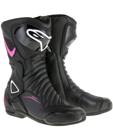 BOTAS ALPINESTARS STELLA SMX-6 V2 LADY NEGRA/FUCSIA