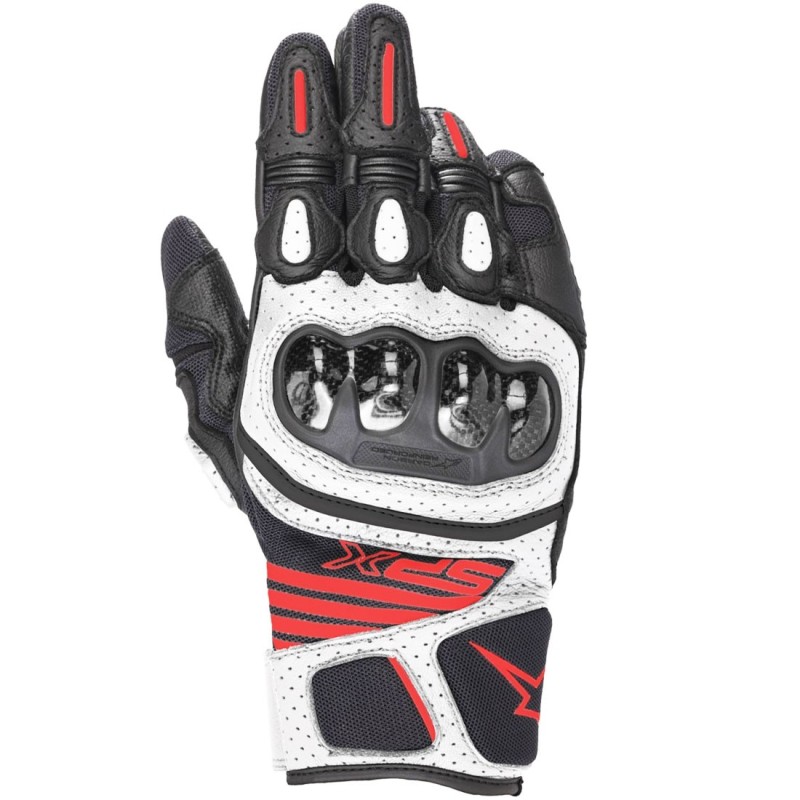 GUANTES ALPINESTARS SP X AIR CARBON V2 NEGRO/BLANCO/ROJO