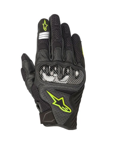 GUANTES ALPINESTARS SMX-1 AIR V2 NEGRO/AMARILLO FLUOR