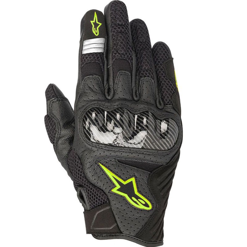 GUANTES ALPINESTARS SMX-1 AIR V2 NEGRO/AMARILLO FLUOR