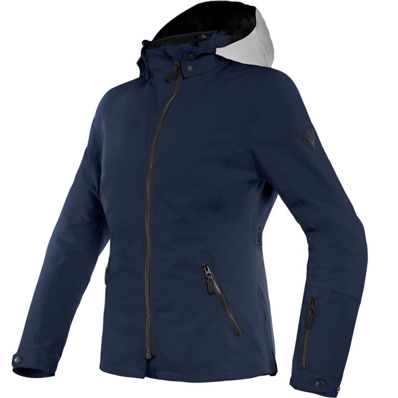 CHAQUETA DAINESE MAYFAIR D-DRY LADY BLACK-IRIS/GLACIER-GRAY