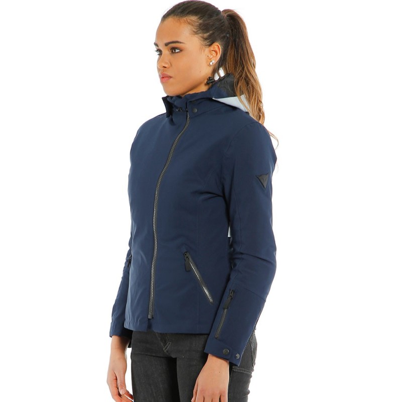 CHAQUETA DAINESE MAYFAIR D-DRY LADY BLACK-IRIS/GLACIER-GRAY
