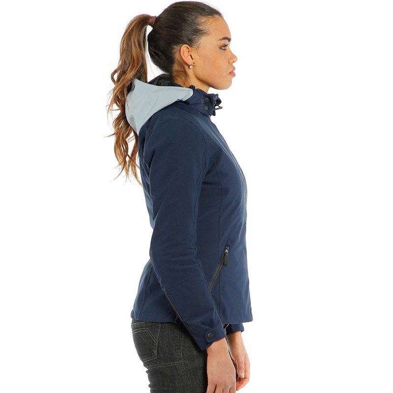 CHAQUETA DAINESE MAYFAIR D-DRY LADY BLACK-IRIS/GLACIER-GRAY