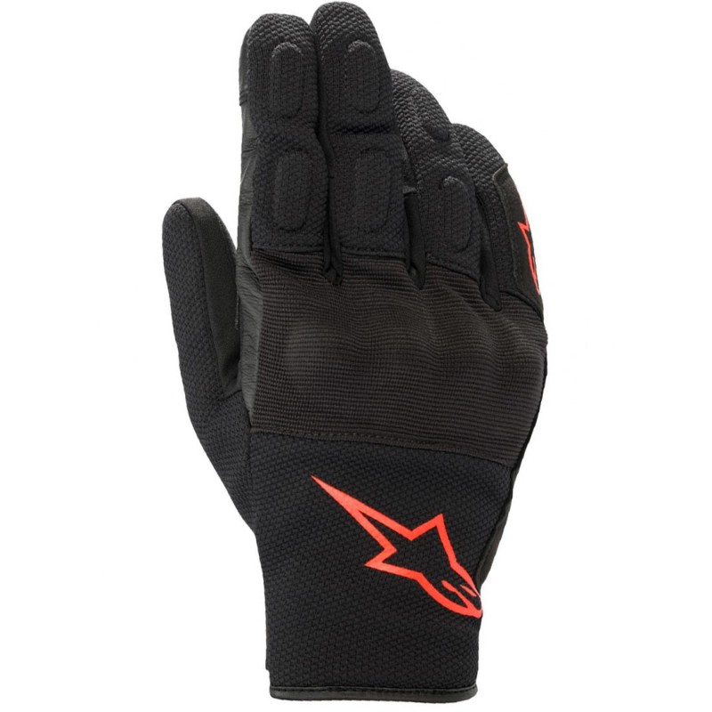 GUANTES ALPINESTARS S MAX DRYSTAR NEGRO/ROJO FLUOR