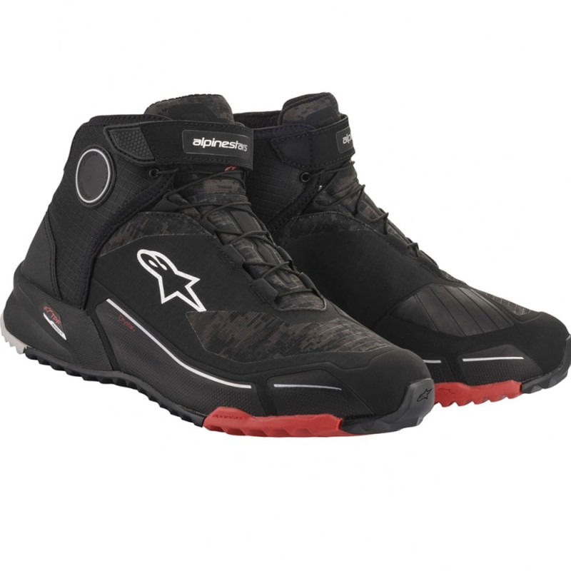 ZAPATILLAS ALPINESTARS CR-X DRYSTAR BLACK/CAMO RED