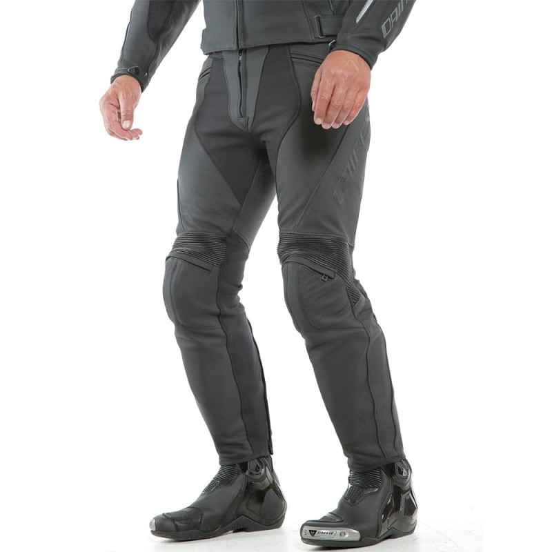 PANTALONES DAINESE PONY 3 PIEL BLACK-MATT