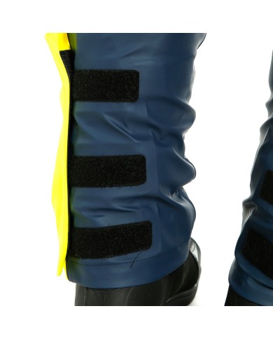 PANTALONES DANESE IMPERMEABLES STORM 2 UNISEX BLACK-IRIS/AMARILLO FLUOR