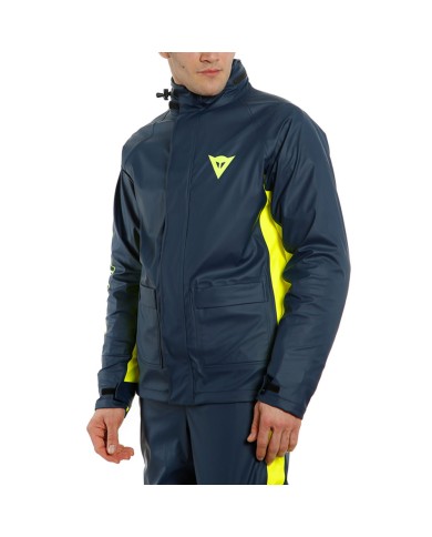 CHAQUETA DAINESE IMPERMEABLE STORM 2 UNISEX IRIS/AMARILLO FLUOR