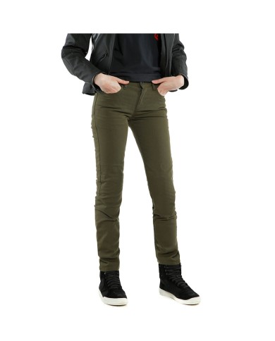 PANTALONES VAQUEROS DAINESE CASUAL SLIM TEX LADY OLIVA