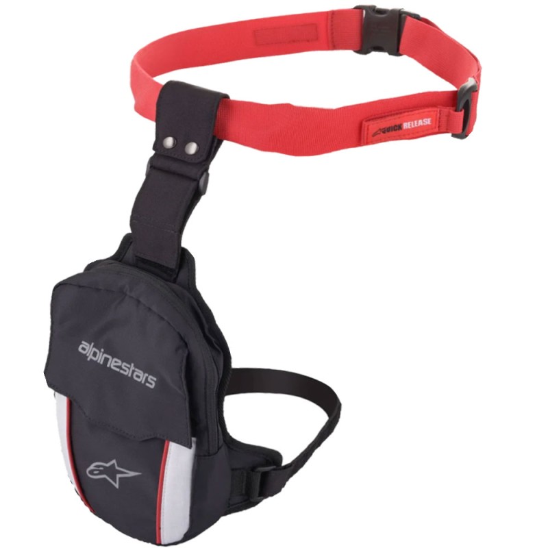 BOLSA DE PIERNA ALPINESTARS ACCESS THIGH BAG BLACK/RED/WHITE