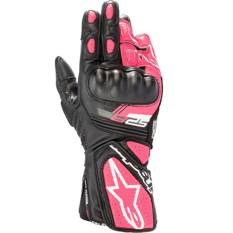 GUANTES ALPINESTARSSTELLA SP-8 V3 NEGRO/DIVA PINK