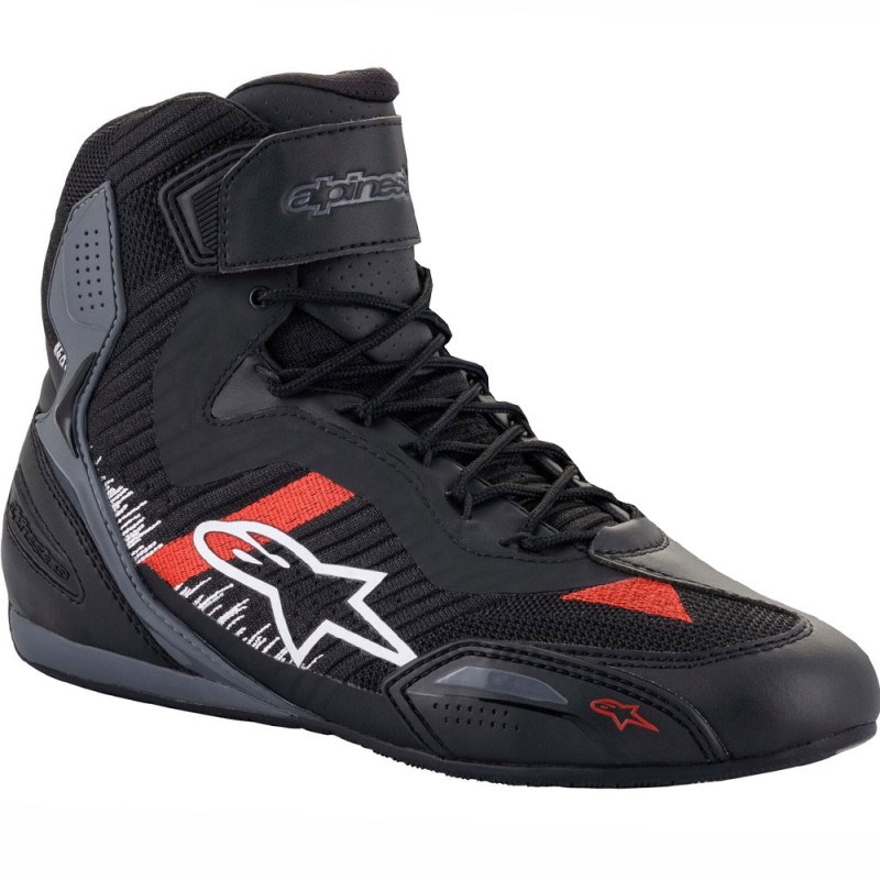 ZAPATILLAS ALPINESTARS FASTER-3 RIDEKNIT NEGRO/ROJO
