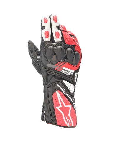 GUANTES ALPINESTARS SP-8 V3 NEGRO/BLANCO/ROJO