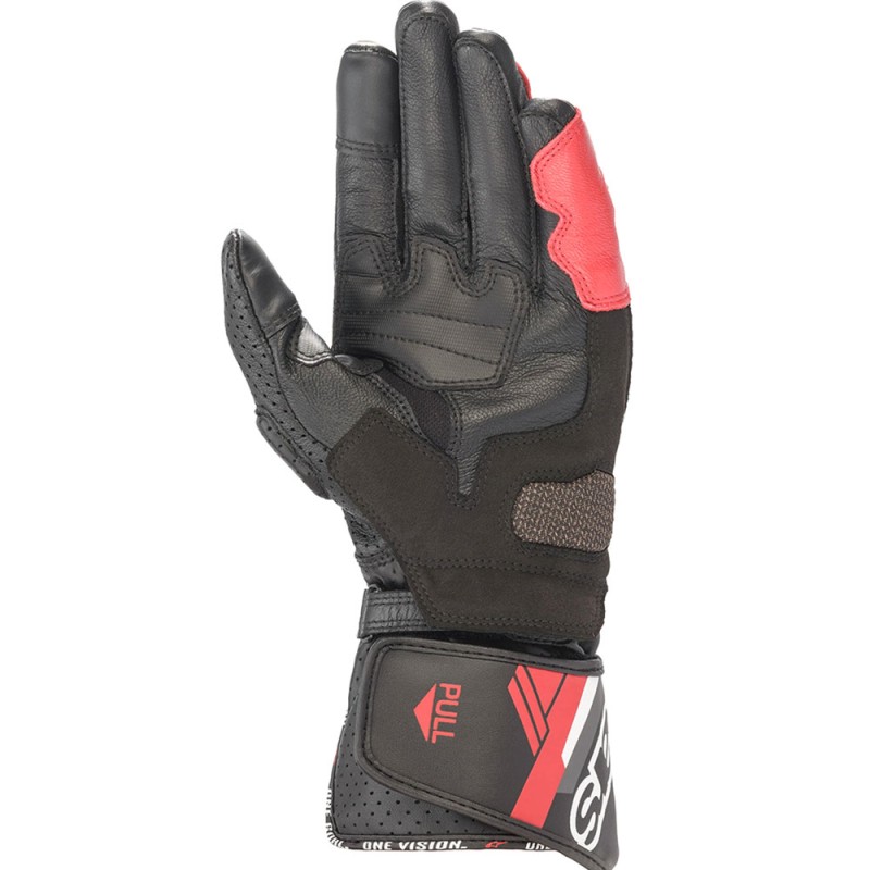 GUANTES ALPINESTARS SP-8 V3 NEGRO/BLANCO/ROJO