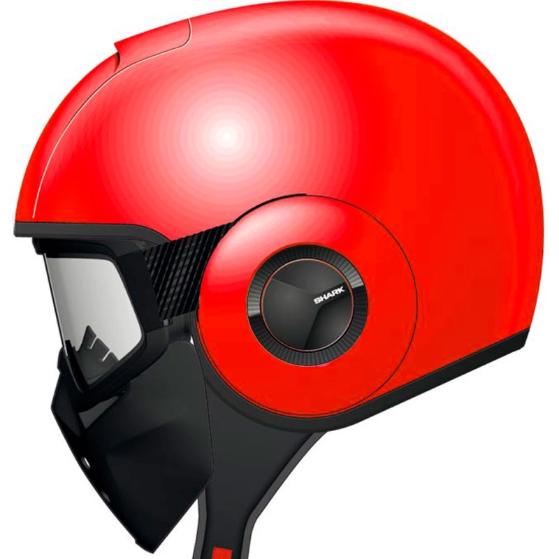 CASCO SHARK RAW JET STRIPE ROJO