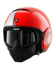 CASCO SHARK RAW JET STRIPE ROJO