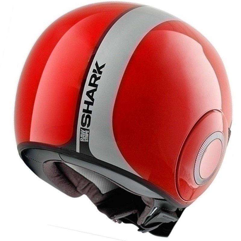 CASCO SHARK RAW JET STRIPE ROJO