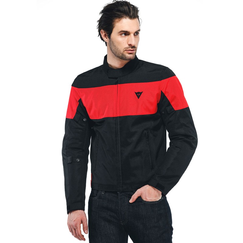 CHAQUETA DAINESE ELETTRICA AIR TEX NEGRO/ROJO