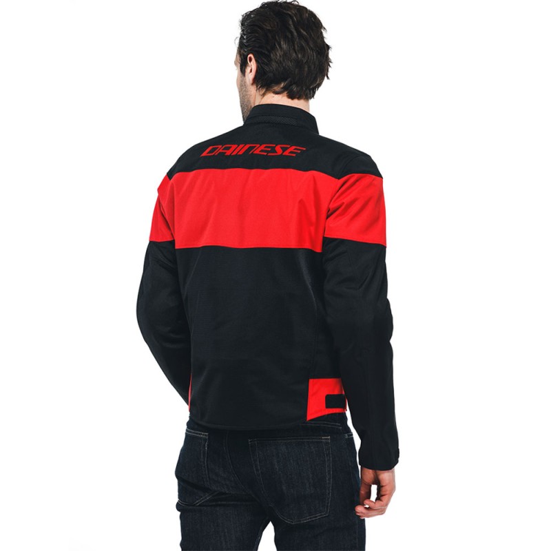 CHAQUETA DAINESE ELETTRICA AIR TEX NEGRO/ROJO