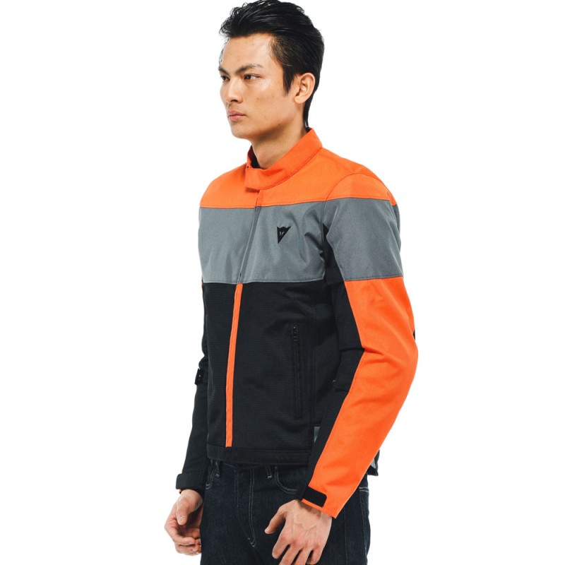 CHAQUETA DAINESE ELETTRICA AIR TEX NRGRO/NARANJA/GRIS