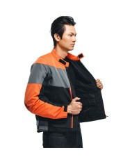 CHAQUETA DAINESE ELETTRICA AIR TEX NRGRO/NARANJA/GRIS