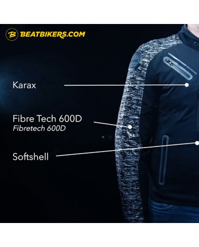 CHAQUETA BERING VOLTOR REFRACTANTE NEGRO/GRIS