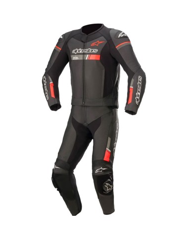 MONO ALPINESTARS GP FORCE V2 CHASER DIVISIBLE NEGRO/ROJO FLUOR