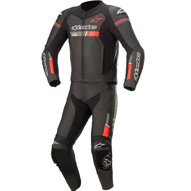 MONO ALPINESTARS GP FORCE V2 CHASER DIVISIBLE NEGRO/ROJO FLUOR