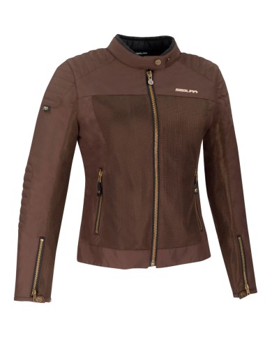 CHAQUETA SEGURA OSKAR LADY MARRON PERFORADA