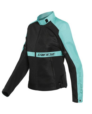 CHAQUETA DAINESE RIBELLE AIR LADY BLACK/ACQUA-GREEN