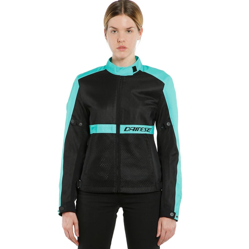 CHAQUETA DAINESE RIBELLE AIR LADY BLACK/ACQUA-GREEN