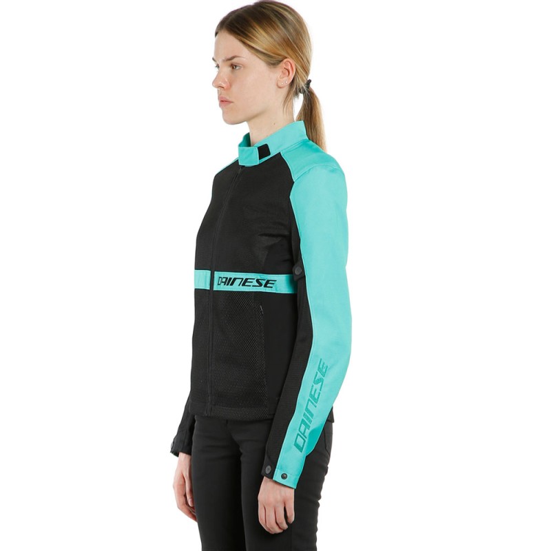 CHAQUETA DAINESE RIBELLE AIR LADY BLACK/ACQUA-GREEN