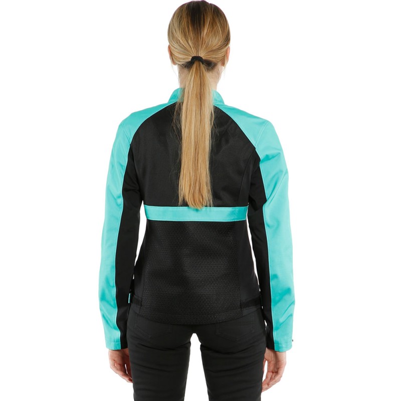 CHAQUETA DAINESE RIBELLE AIR LADY BLACK/ACQUA-GREEN