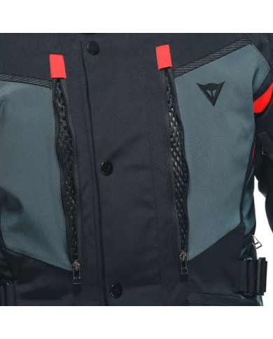 CHAQUETA DAINESE CARVE MASTER 3 GORE-TEX BLACK/EBONY/LAVA-RED