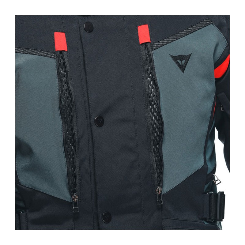 CHAQUETA DAINESE CARVE MASTER 3 GORE-TEX BLACK/EBONY/LAVA-RED