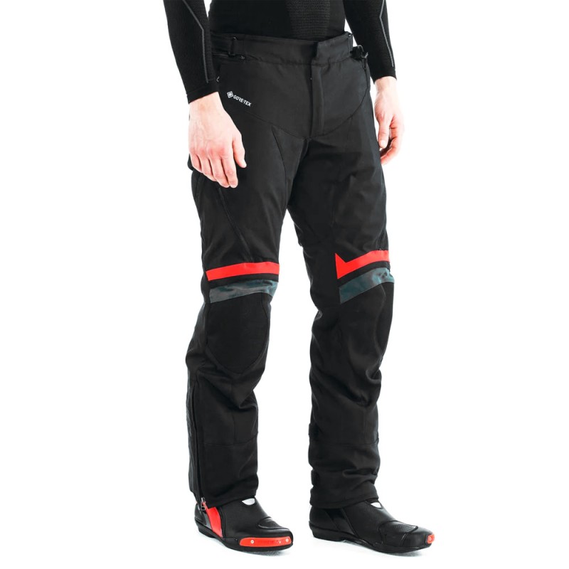 PANTALONES DAINESE CARVE MASTER 3 GORE-TEX BLACK/LAVA-RED