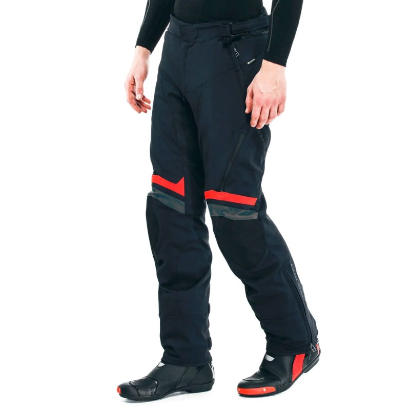 PANTALONES DAINESE CARVE MASTER 3 GORE-TEX BLACK/LAVA-RED
