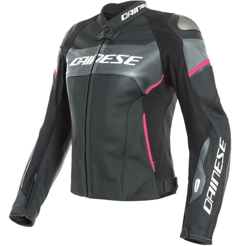 CHAQUETA DAINESE D-AIR RACING 3 LADY NEGRA/ANTRACITA/FUCSIA