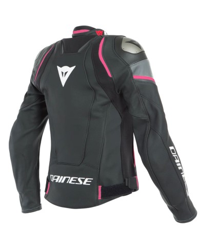 CHAQUETA DAINESE D-AIR RACING 3 LADY NEGRA/ANTRACITA/FUCSIA